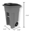 Toter 32 gal Trash Can, Brownstone ANA32